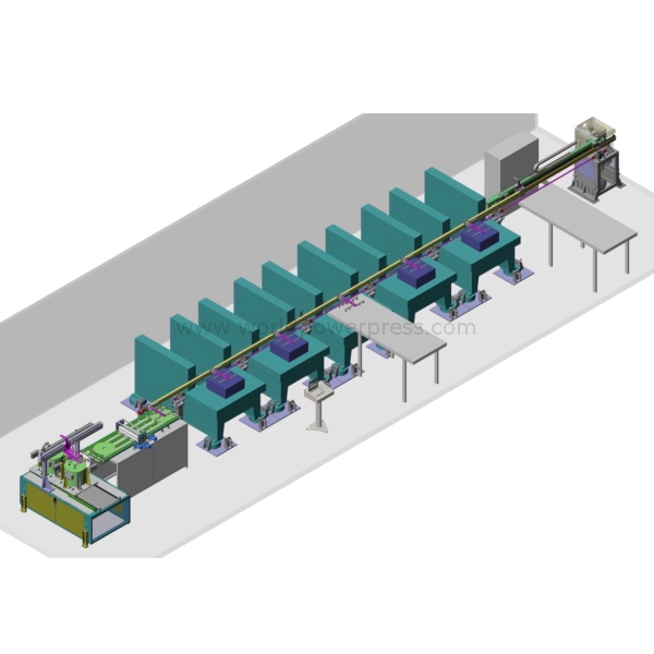 แถบการถ่ายโอนสายการใช้งาน Muti-Station Stamping Line