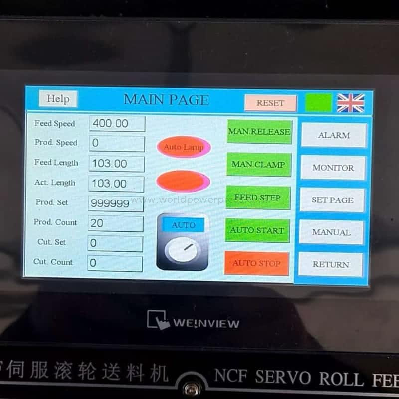 เครื่องให้อาหารเซอร์โวม้วนเหล็กม้วน 4.5 มม.